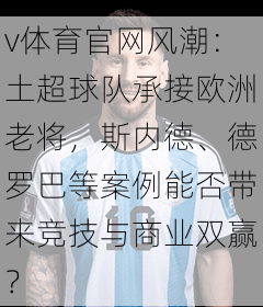 v体育官网风潮：土超球队承接欧洲老将，斯内德、德罗巴等案例能否带来竞技与商业双赢？